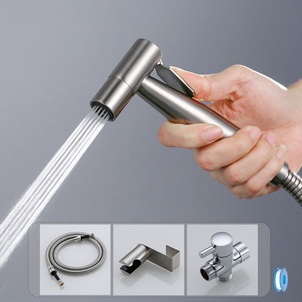 Stainless Steel Handheld Toilet Bidet Sprayer Set Lavish Land 