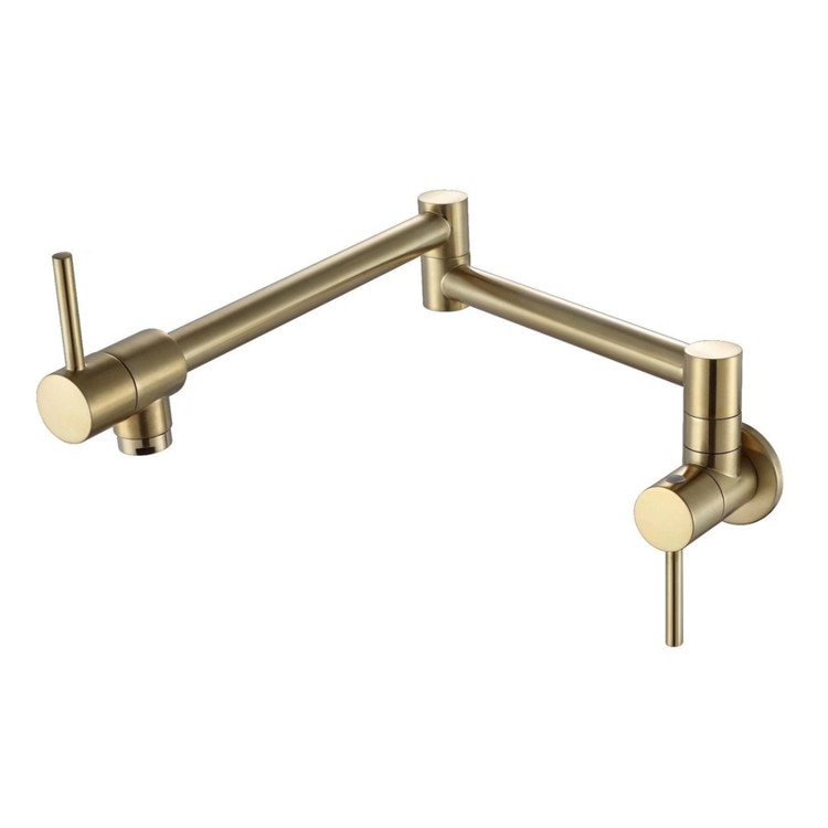 Wall Mounted Pot Filler Kitchen Tap (Gold, Brushed Gold, Rose Gold ...